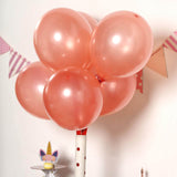 25 Pack | 12inches Shiny Pearl Rose Gold Latex Helium or Air Balloons