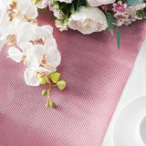 9Ft Rose Gold Glamorous Column Print Table Runner, Disposable Paper Table Runner - Blush