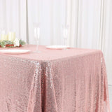 60"x126" Rose Gold Premium Sequin Rectangle Tablecloth