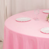 108" Pink Lamour Satin Round Tablecloth