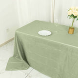 90x132inch Sage Green Accordion Crinkle Taffeta Rectangular Tablecloth