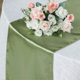 12inch x 108inch Sage Green Satin Table Runner