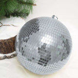 2 Pack | 10inches Silver Foam Disco Mirror Ball With Hanging Swivel Ring, Holiday Party Decor