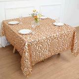 72inch Matte Champagne Premium Big Payette Sequin Square Table Overlay