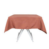 54" Terracotta (Rust) Premium Polyester Square Tablecloth - 220GSM