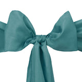 5 PCS | 6inch x 108inch Turquoise Polyester Chair Sash