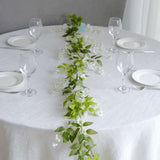 2 Pack 6ft White Artificial Wisteria Flower Garland Hanging Vines, Silk Floral Garland Wedding