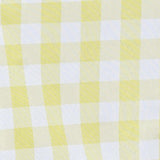 54Inch Square Buffalo Plaid Polyester Overlay | Checkered Gingham Overlay - White/Yellow#whtbkgd