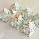 25 Pack Eucalyptus Greenery Mini Teapot Party Favor Boxes, Tea Time Gift Boxes