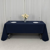 60"x126" Fire Retardant Navy Blue Tablecloth Premium Polyester Rectangular Table Cover