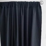 2 Pack Black Scuba Polyester Curtain Panel Durable Flame Resistant Backdrops Wrinkle Free