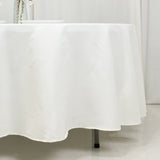 108" Fire Retardant Ivory Tablecloth Premium Polyester Round Table Cover