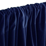 Navy Blue Scuba Polyester Curtain Panel Durable Flame Resistant Backdrops Wrinkle