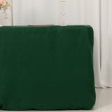 Hunter Emerald Green Fitted Polyester Rectangle Tablecloth 6ft Table Cover For 72x30inch Tables