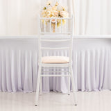 5 Pack Blush Stretch Chiavari Chair Cushion Covers, Spandex Fitted Dining Chair Seat Pad