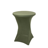 Dusty Sage Green Highboy Spandex Cocktail Table Cover, Fitted Stretch Tablecloth