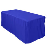 6FT Fitted ROYAL BLUE Wholesale Polyester Table Cover Wedding Banquet Event Tablecloth