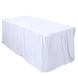 6FT Fitted WHITE Wholesale Polyester Table Cover Wedding Banquet Event Tablecloth