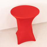 Red Highboy Spandex Cocktail Table Cover, Fitted Stretch Tablecloth