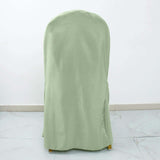 10 Pack Sage Green Polyester Banquet Chair Cover, Stain Resistant Slip On Chair Cover