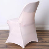 Blush Rose Gold Spandex Stretch Fitted Folding Slip On Chair Cover - 160 GSM