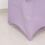 Lavender Lilac Spandex Banquet Chair Cover with Silver Rhinestone Buckled Sash Band, Stretched