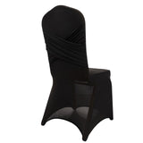 Spandex Chair Cover Madrid Style for Banquet Chairs Black - Stylish Stretch 180GSM Fitted Slipcover