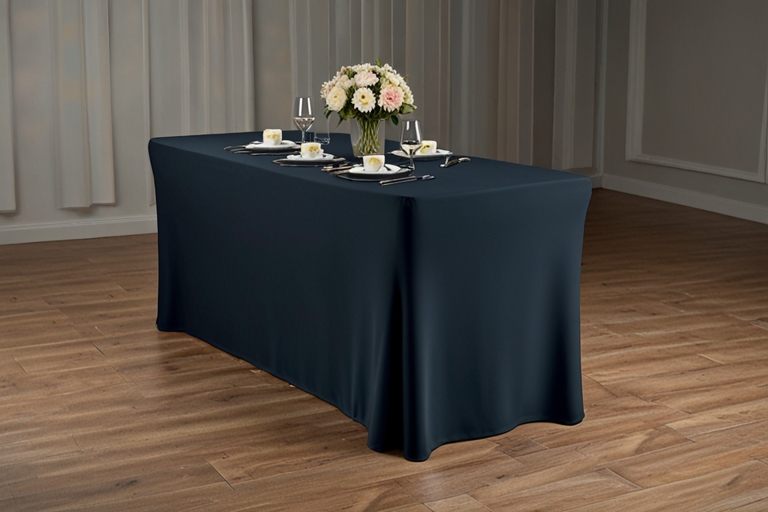 table linens types- spandex fitted