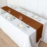 12inch x 108inch Cinnamon Brown Polyester Table Runner