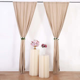 2 Pack Nude Durable Flame Resistant Scuba Polyester Curtain Panel Backdrops