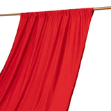 Red Scuba Polyester Event Curtain Drapes, Durable Flame Resistant Backdrop Event Panel Wrinkle