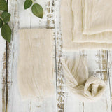 5 Pack | Cream Gauze Cheesecloth Boho Dinner Napkins | 24x19Inch