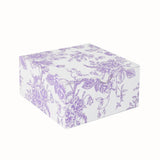 25 Pack Party Favors Boxes in French Toile Pattern, Matte Lavender and White Candy Gift Box#whtbkgd