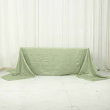 90x156inch Sage Green Accordion Crinkle Taffeta Rectangular Tablecloth