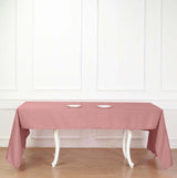 60"x126" Dusty Rose Polyester Rectangular Tablecloth