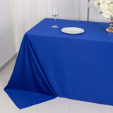 Royal Blue Premium Scuba Rectangular Tablecloth, Wrinkle Free Polyester Seamless Tablecloth