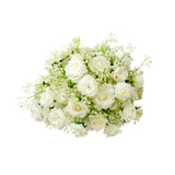 22-Inch White Silk Rose Grand Centerpiece – Pre-Made Artificial Flower Ball for Wedding#whtbkgd_99