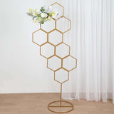 6ft Gold Metal Honeycomb Wedding Flower Frame Backdrop Stand