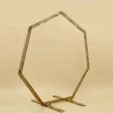 7ft Wooden Wedding Arch, Heptagonal Rustic Photography Backdrop Stand