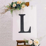 8 inch Black Decorative Rhinestone Alphabet Letter Stickers DIY Crafts - L