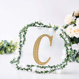 8inch Gold Decorative Rhinestone Alphabet Letter Stickers DIY Crafts - C