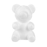 2 Pack | 7inch DIY White 3D Modeling StyroFoam Bears, Polystyrene Craft Foam Animals