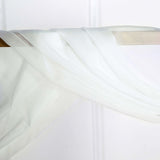 18ft | Ivory Wedding Arch Drapery Fabric Window Scarf Valance, Sheer Organza Linen