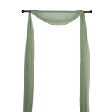 18ft Dusty Sage Green Sheer Organza Wedding Arch Drapery Fabric