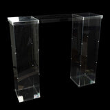 Acrylic Table Top Bridge Connector Rectangular Plate 46"x12" Clear - Durable Design for Pedestal Stands