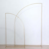 8ft Gold Metal Half Moon Floral Frame Wedding Arbor Stand, Chiara Backdrop Display Arch