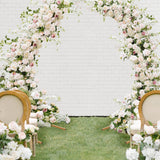 6.5ft Gold Metal Half Crescent Moon Wedding Arbor Frame, Curved Design Arch Flower Balloon Stand