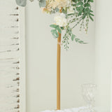 4ftx6ft Gold Metal Over-The-Table Rod Stand with Clamps, Round Top Balloon Arch Flower Stand