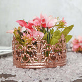 2inch Blush/Rose Gold Metal Princess Crown Cake Topper Wedding Cake Decor