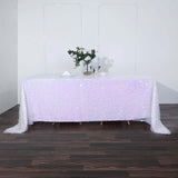 Iridescent Big Payette Sequin Rectangle Tablecloth